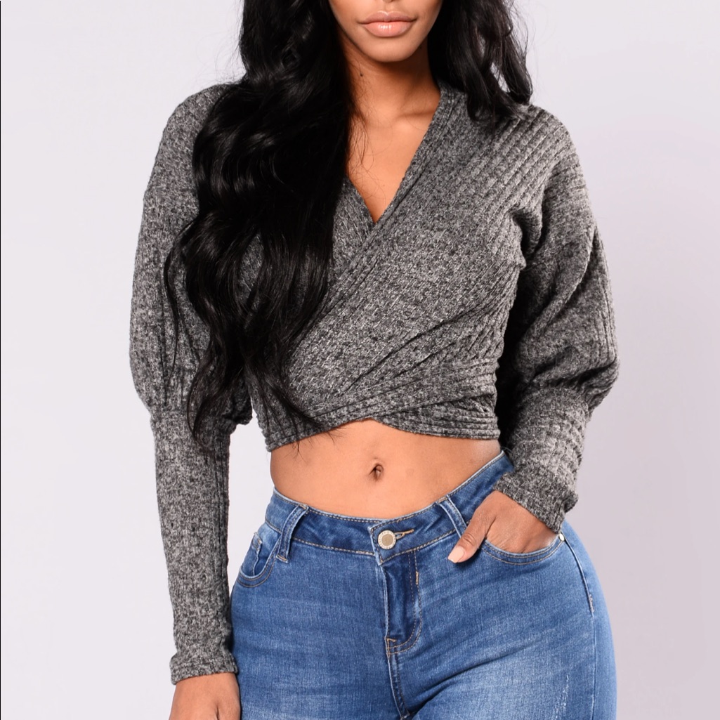 Knit Wrap Front